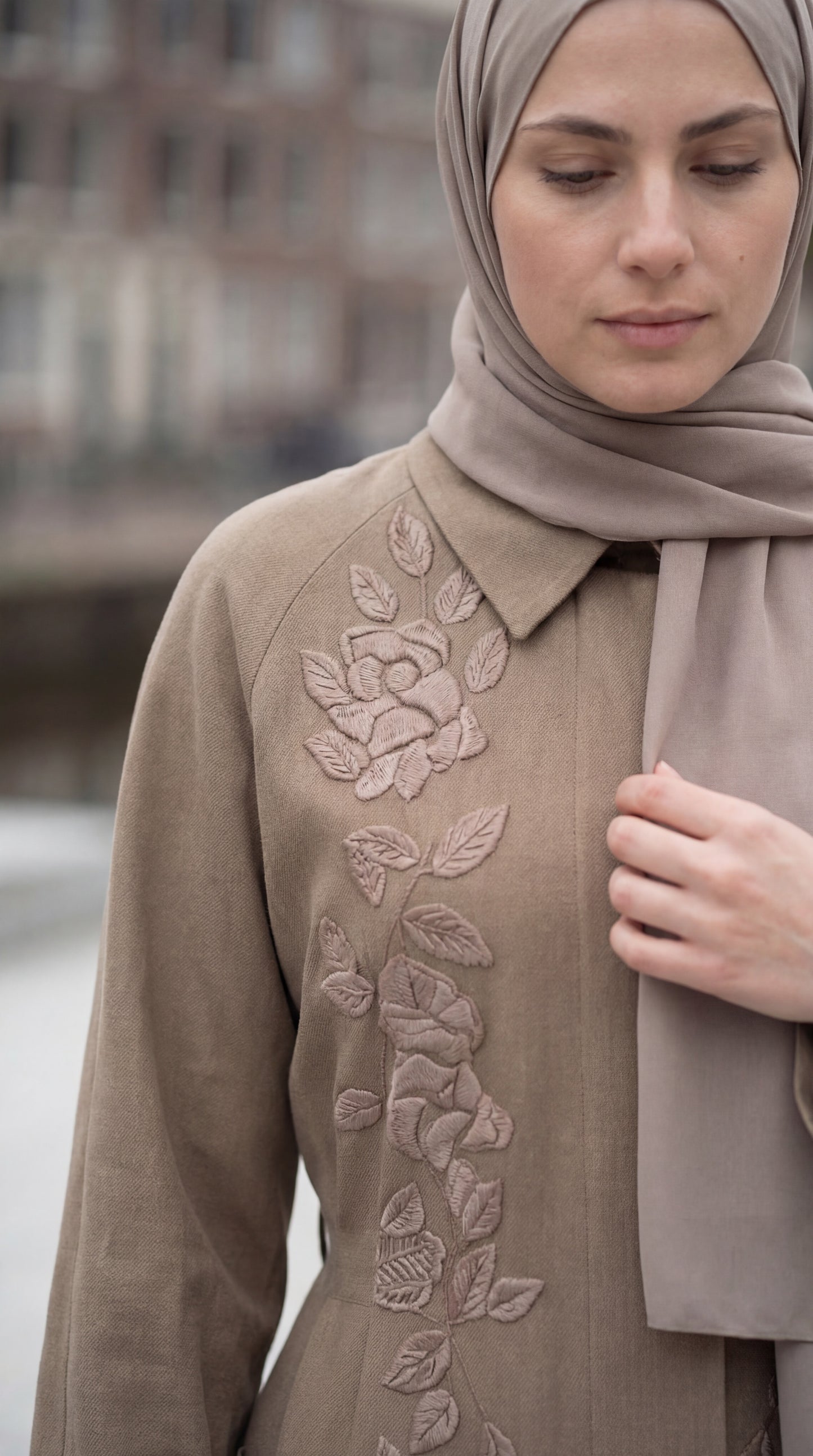 Embroidered linen dress