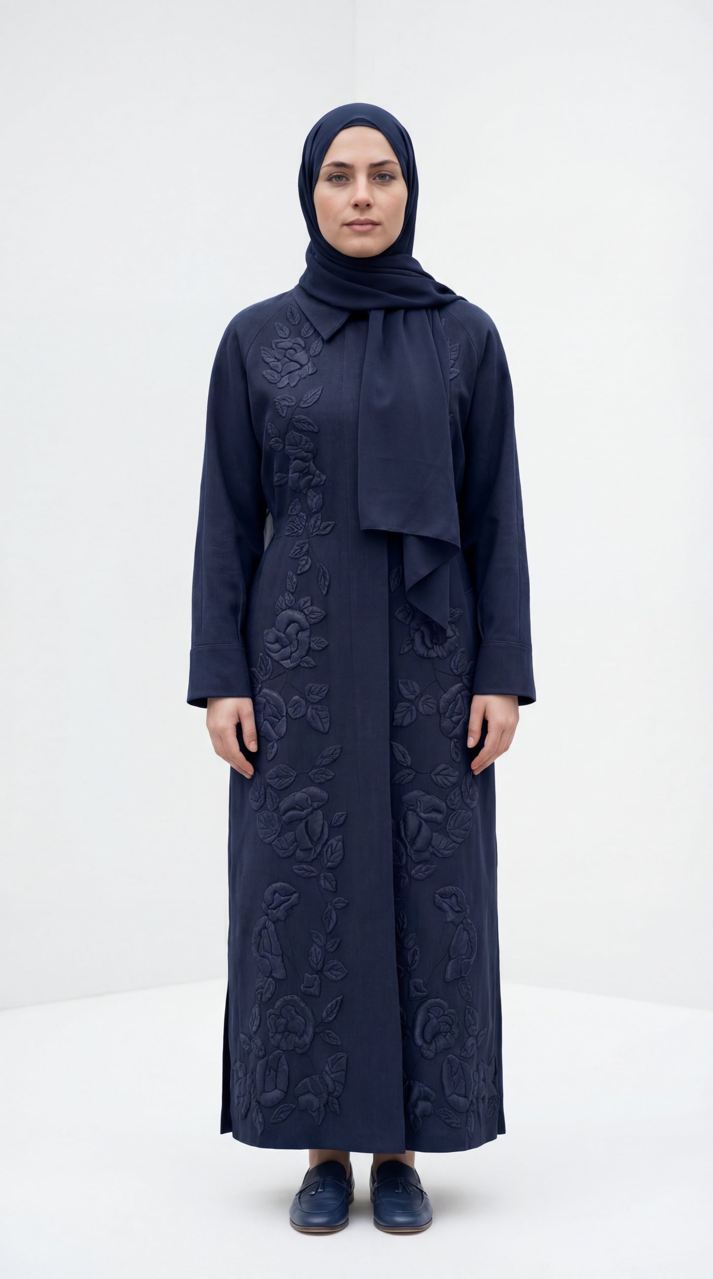 Night blue  linen dress